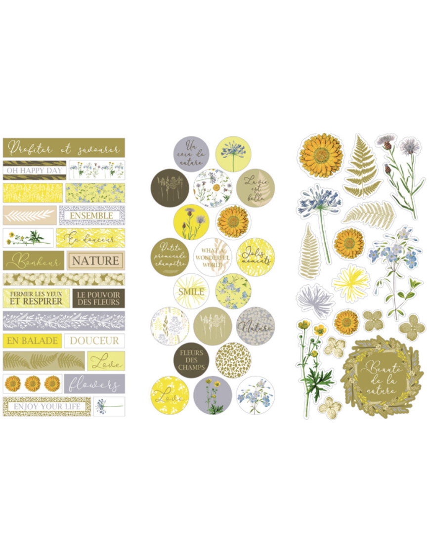 3 Feuilles de stickers Botanica ARTEMIO