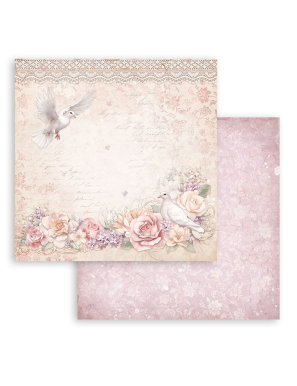 Pochette de 10 feuilles recto verso Stamperia Romance forever