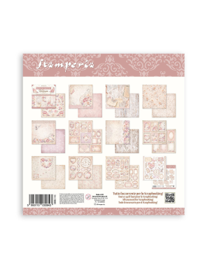 Pochette de 10 feuilles recto verso Stamperia Romance forever