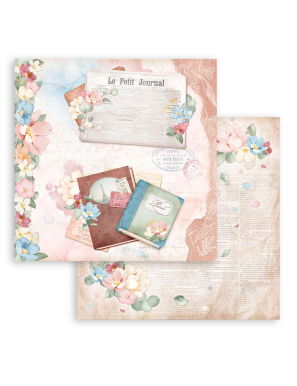 Pochette de 10 feuilles recto verso Stamperia Oh là là