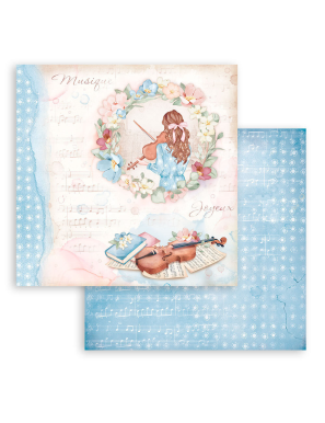 Pochette de 10 feuilles recto verso Stamperia Oh là là