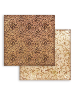Pochette de 10 feuilles recto verso Stamperia coffee and chocolate maxi background