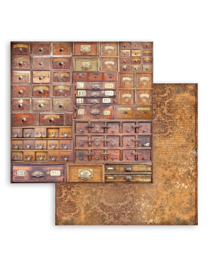 Pochette de 10 feuilles recto verso Stamperia coffee and chocolate maxi background