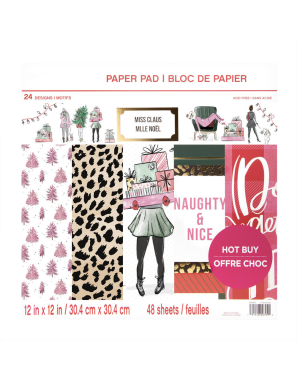Bloc de 48 feuilles recto Miss Claus Craft Smith