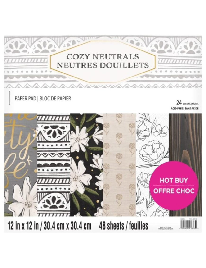 Bloc de 48 feuilles recto Cosy neutral Craft Smith