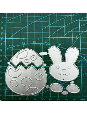 Die Pâques :  lapin dans son oeuf