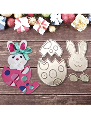 Die Pâques :  lapin dans son oeuf