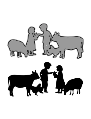 Die les enfants avec les animaux