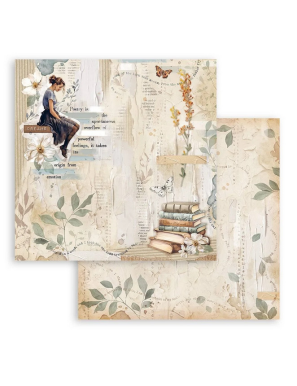 Pochette de 10 feuilles recto verso Stamperia Secret diary