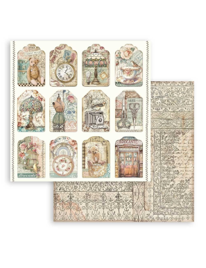 Pochette de 10 feuilles recto verso Stamperia Brocante