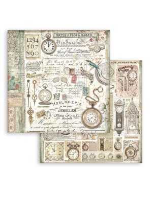 Pochette de 10 feuilles recto verso Stamperia Brocante