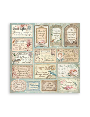 Pochette de 10 feuilles recto verso Stamperia Brocante