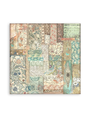 Pochette de 22 feuilles recto Stamperia Brocante