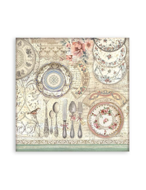 Pochette de 22 feuilles recto Stamperia Brocante