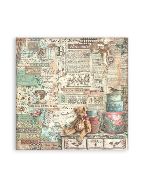 Pochette de 22 feuilles recto Stamperia Brocante