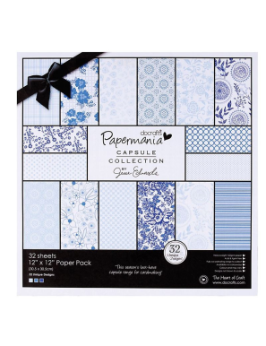 Pochette de 32 feuilles recto verso 30,5cm x 30,5cm Capsule PAPERMANIA