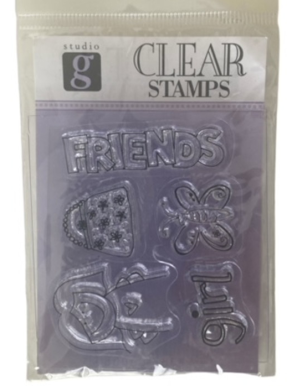 Tampons transparents "Amis"