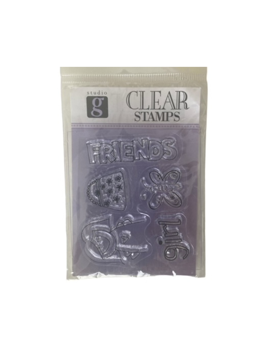 Tampons transparents "Amis"