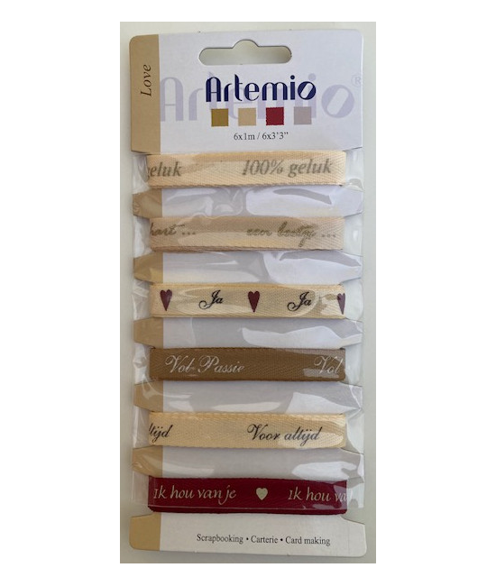 6 rubans Love NL ARTEMIO 6 x 1M